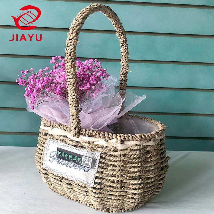 Willow Flower Basket Bamboo Small Cheap Gift Arranging Wicker Basket For Flower Flat Custom Size Hampers Rattan Oval Wicker