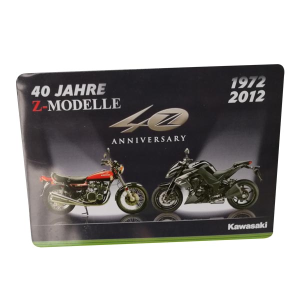 Custom Hot anniversary aluminum metal sticker card with writing paper