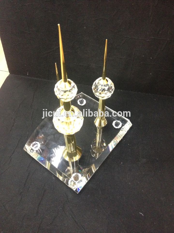 Hight Quality Crystal 24k Kuwait tower model for souvenir gift JC-05