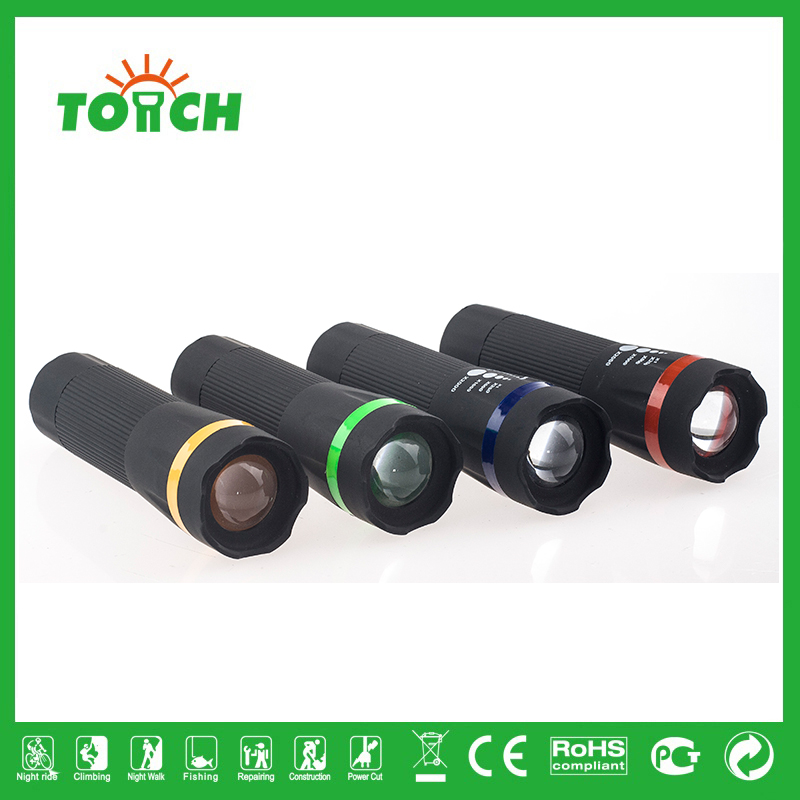 Factory Direct Rubber Mini Torch flashlight Led Flashlight