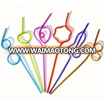 Hot Selling Fruit Topper PP Hard Plastic Drinking Juice Straw