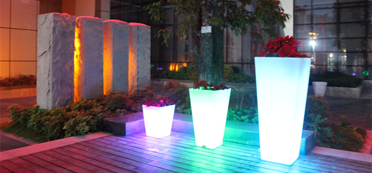 flower pot plant mould LED flower pot with remote controller color changing