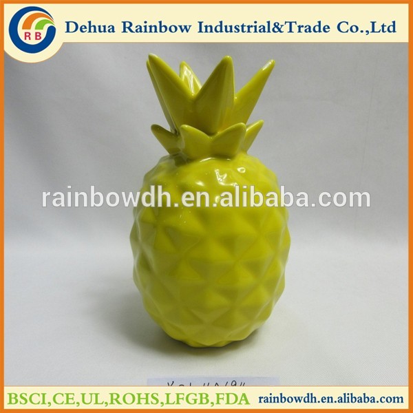 Ceramic fruit jar home decoration ceramic pineapple