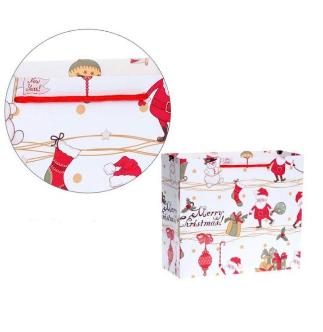 Christmas Paper Gift Bags With Handle For Cookies Shopping Bag