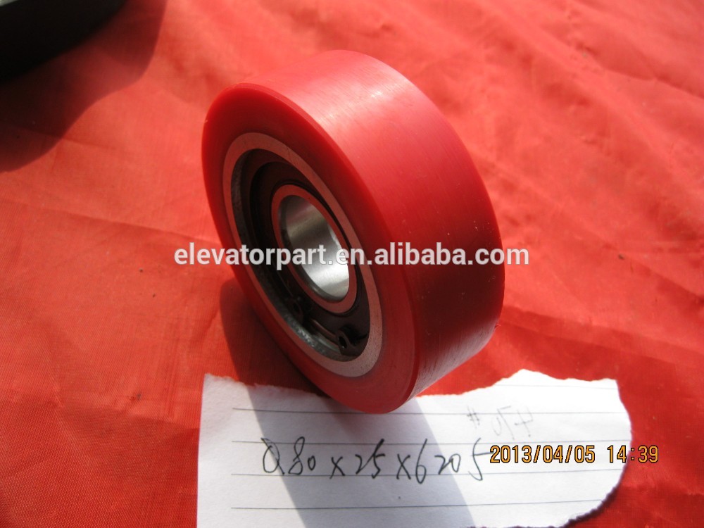 guide shoe roller 80*25*6205 elevator guide shoe roller parts