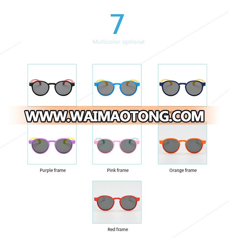 Wholesale TR90 Frame Round Lens Baby Child Kids Polarized Sunglasses