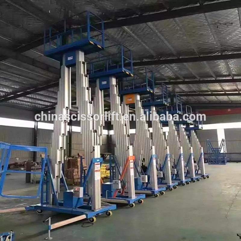 Lifting platform 300kg 6m double column aluminum alloy lifting platform