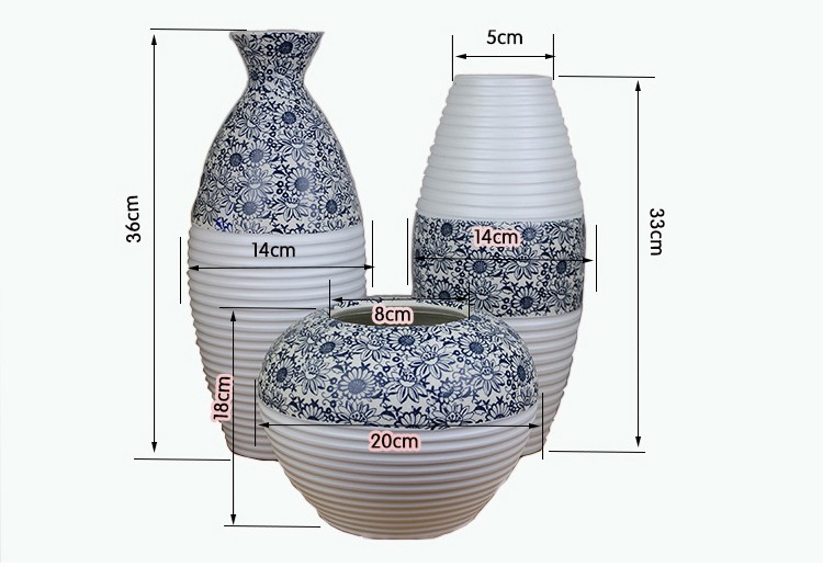 China home decor wholesale modern types of flower vase