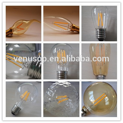 New Vintage Retro Edison E27 4 Watt 6 W Warm White ST64  LED Filament Light Bulb Lamp