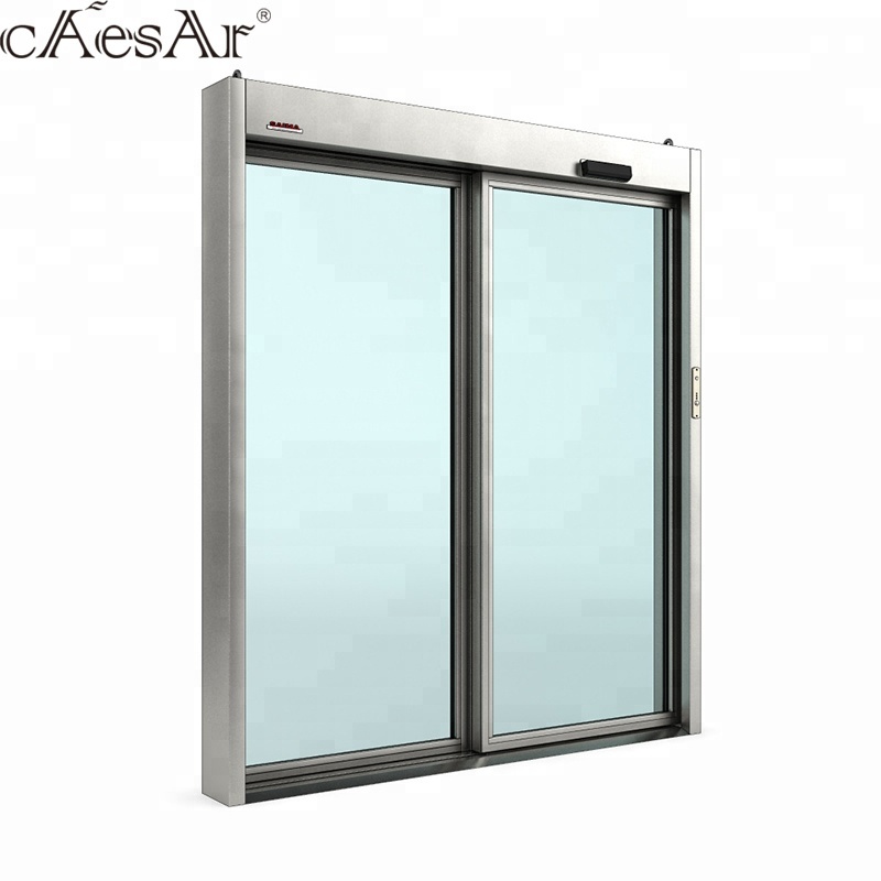 Caesar high quality residential hotel supermarket bank hospital automatic glass sliding door with sensor