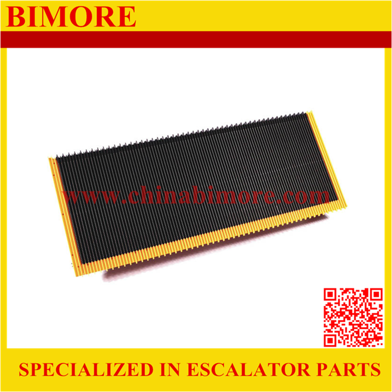 BIMORE Escalator stainless steel step with 3 sides yellow plastic demarcations for Thyss**