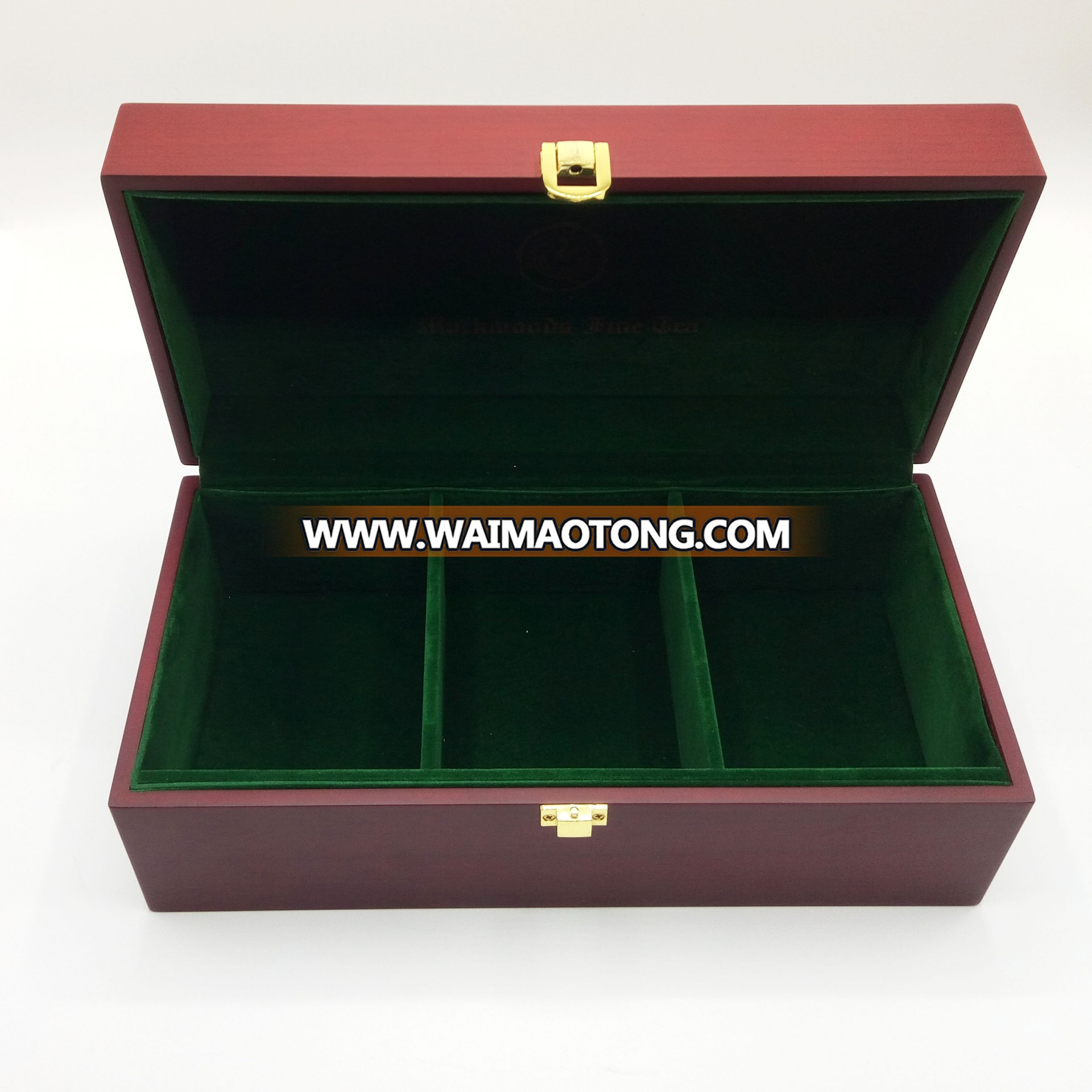 Pop  new Chinese style simple and durable wooden  red jewelry necklace box