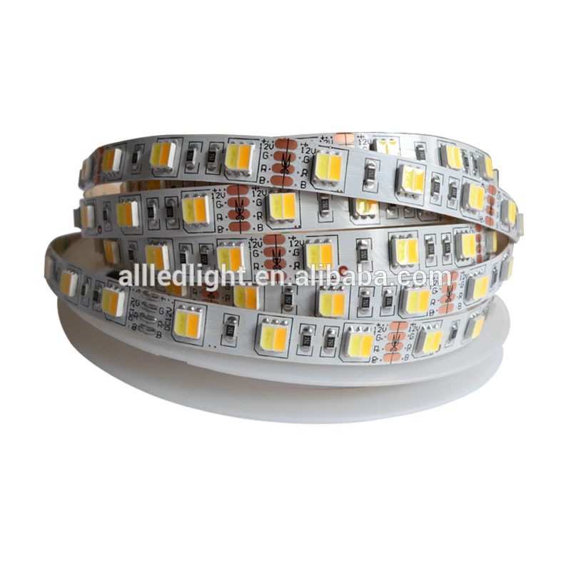 CCT LED strip 5050 2 in 1 White + Warm white 60LEDs/m,5M 12V 5050 LED Strip Light Color Temperature adjustable CWW Strip Light