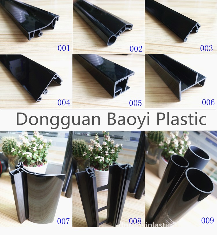 WHITE Window/Door Plastic Profile, PC PP ABS Plastic PVC profiles, Plastic Extrusion Profile