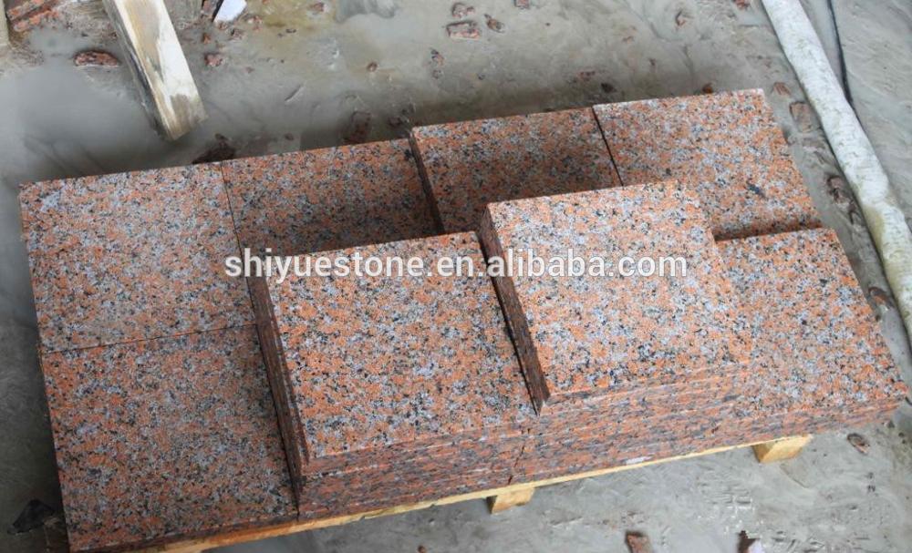 Cenxi Red, Maple Leaf Red G562 Flamed Patio Granite Cube Stone