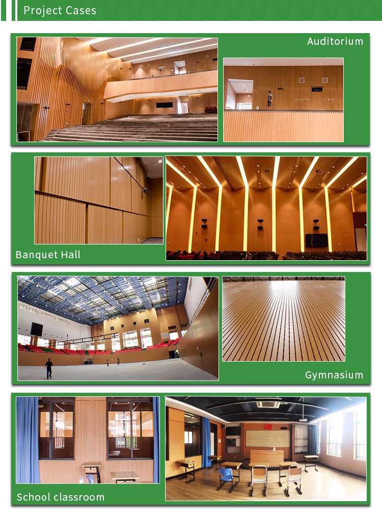 TianGe 15mm sound absorption wooden groove acoustic panel for for exhibition hall