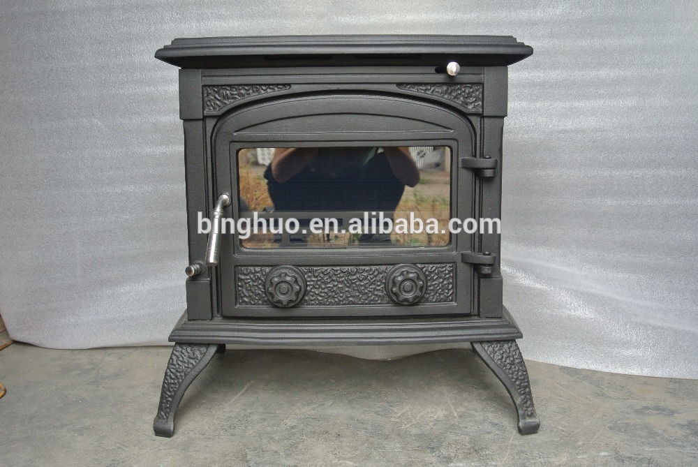 11KW cast iron stove, iron plate wood burning stove