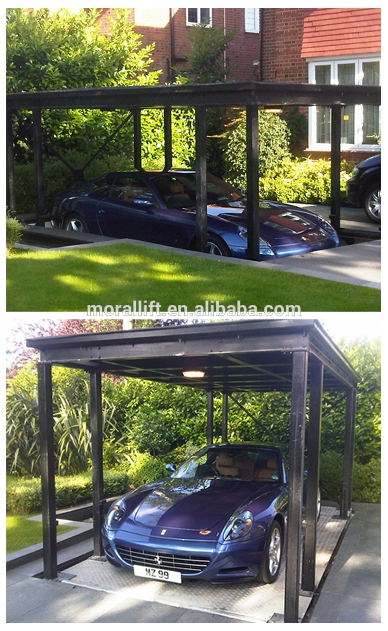 Hydraulic car park lift for garage