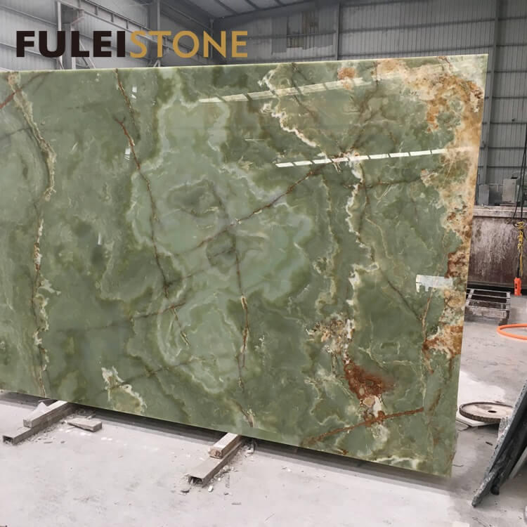 Wholesale Price Natural Polished Multi Color Green Onyx Marble Slabs