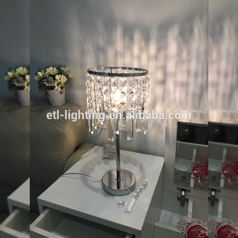 Nordic style unique drop crystal chandelier table desk lights for villa bedroom declor ETL32037