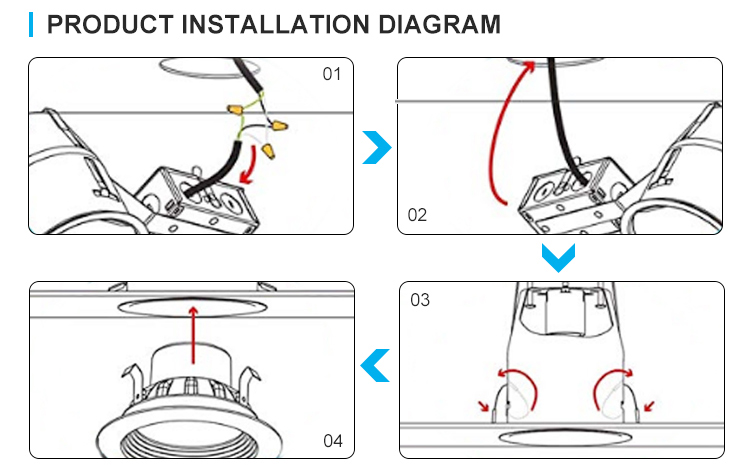 4 inch pot light 4 inch New construction Recessed Housing spot light 4 inch NON-IC Airtight Can LED downlight LED ceiling