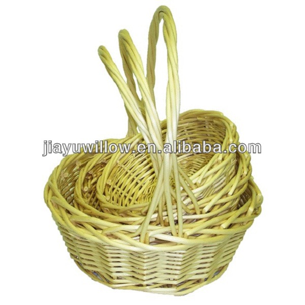 Hand made gift baskets empty with handle