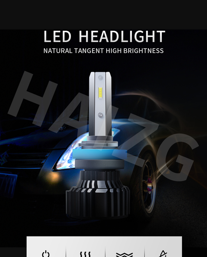 New led car front light DC9-32V 8000lm 40W 6000LM H13 H4 9004 9007 led auto headlight