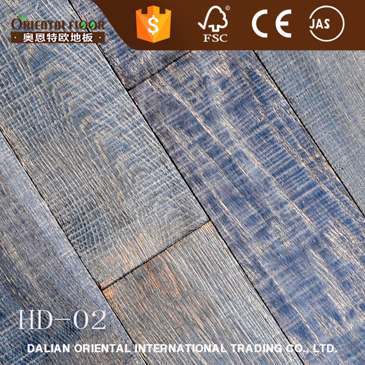 European oak random width solid wood parquet flooring