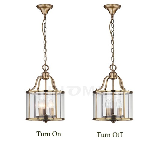 Wholesale custom-made metal and glass 3-Light hallway pendant lighting