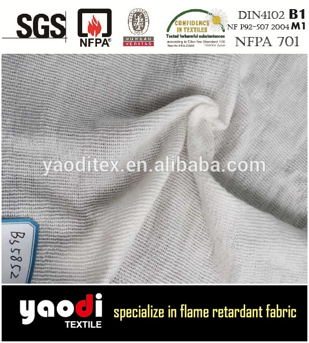 100% polyester IFR knitted backing cloth for FR textile leather