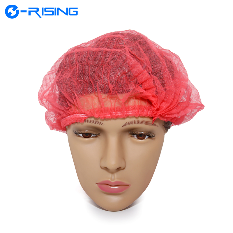 Dustproof For Restaurant Medical Surgical Use Mob Cap Bouffant Disposable Non-woven Clip Douffant cap