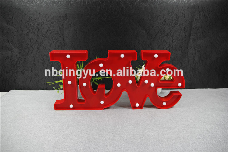 Decorative LED Letters Light "LOVE" - Illuminated LED Marquee Sign For Home Wedding Decorations - Includes USB, or battery power