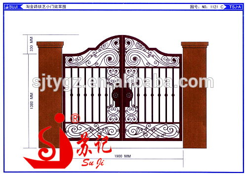 Excellent iron housing gate,wrought iron gate grill design