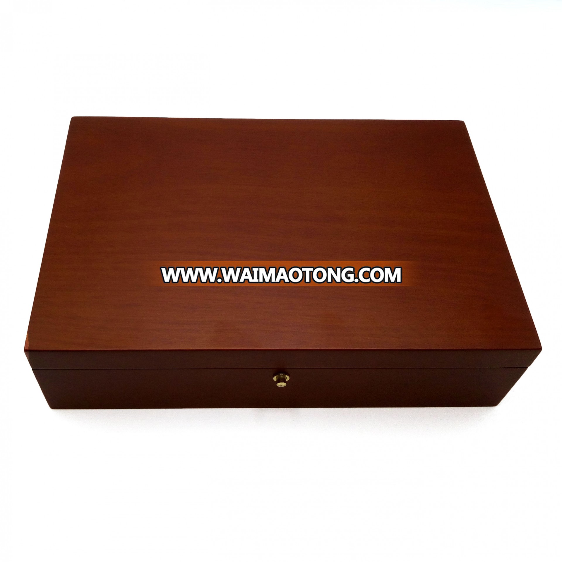 Factory direct new Chinese classic durable wooden brown jewelry box