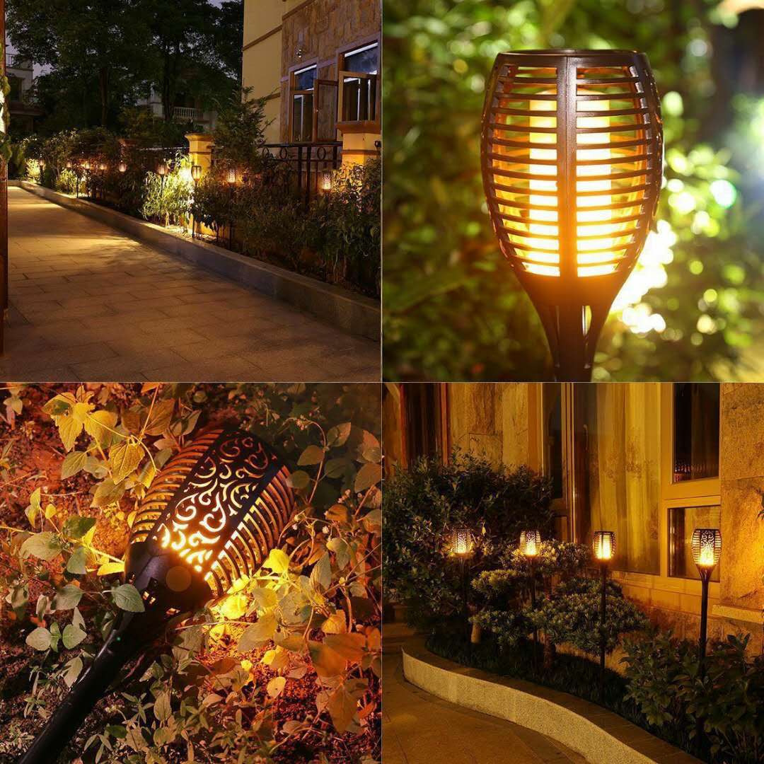 Hot sale discount energy torch emergency outdoor home garden 1w solar light