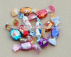 Custom Print Food-Grade candy wrapper material Metallized PET Twist Film Winding Film