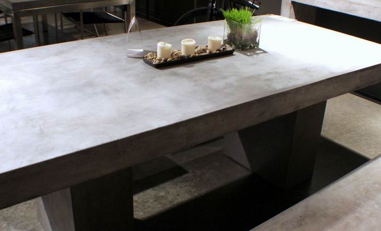 Cast concrete bench