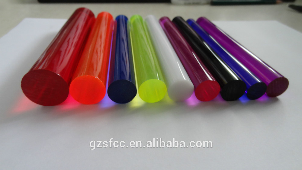 Custom multi-style high quality colored / clear acrylic  rod