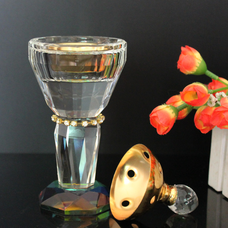 Wholesale crystal small incense burner arabic oil burner on sale