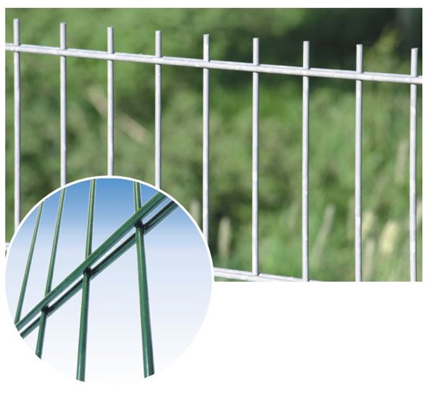 Galvanized double wire weld panel steel wall fence