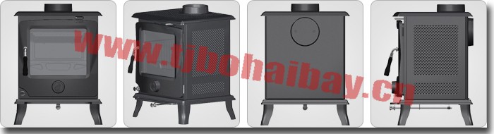 BHB Top or rear flue location 125mm chimney diameter wood burning stove