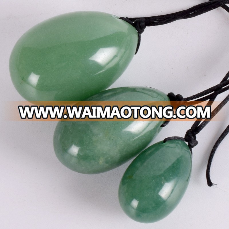 Wholesale High Quality Natural Aventurine white Quartz Crystal Yoni Egg For Kegel Vagina Exercise