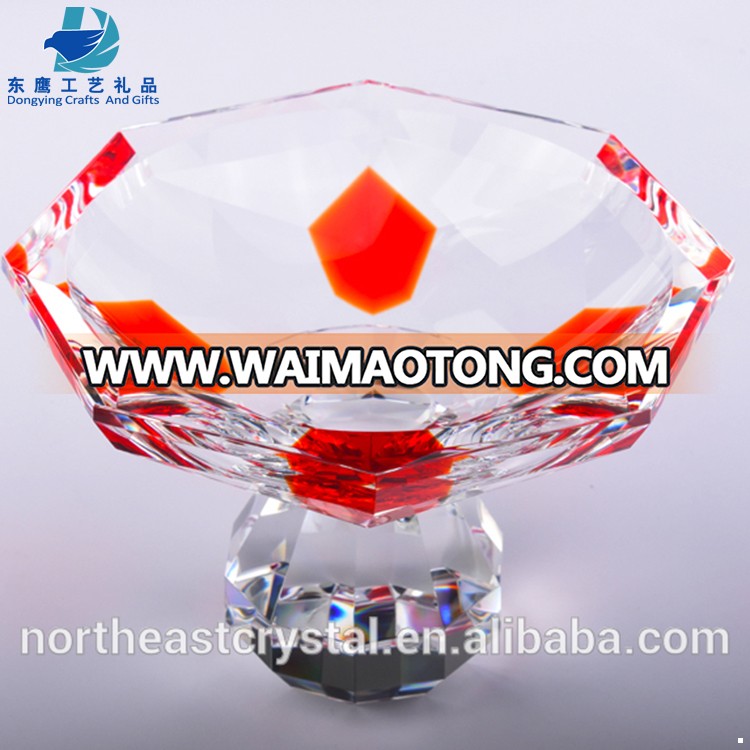 2019 New Design Elegance Clear Optic 7&quot; Crystal Fruit Bowl