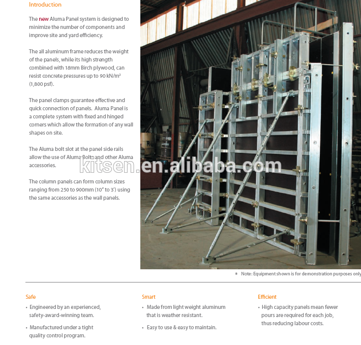 Excellent Quality Heavy Duty Aluminum Wall and Column Formwork / Aluma Systems