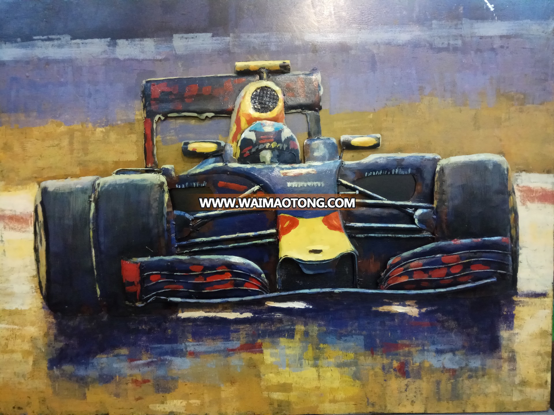 Famous classic racing car Painting For Art Decor Original Metal cool 3D Metal wall painting