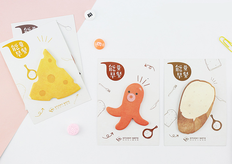 Wholesale Food Shaped Funny Memo Pad Cute Sticky Notes