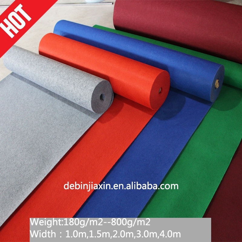 100% Polyester Carpet Needle Punch Velour Carpet For Exhibition Living Room