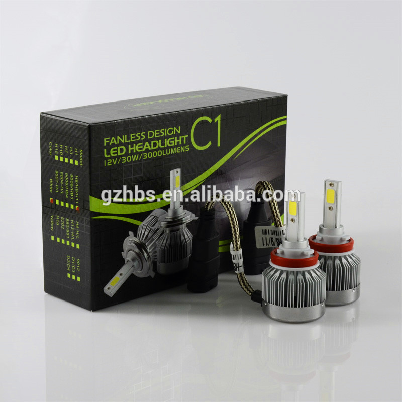 2 pcs 60W H8 H9 H11 COB led headlight car auto All-in-one LED headlight bulb lamp fog front 6000LM super bright high power