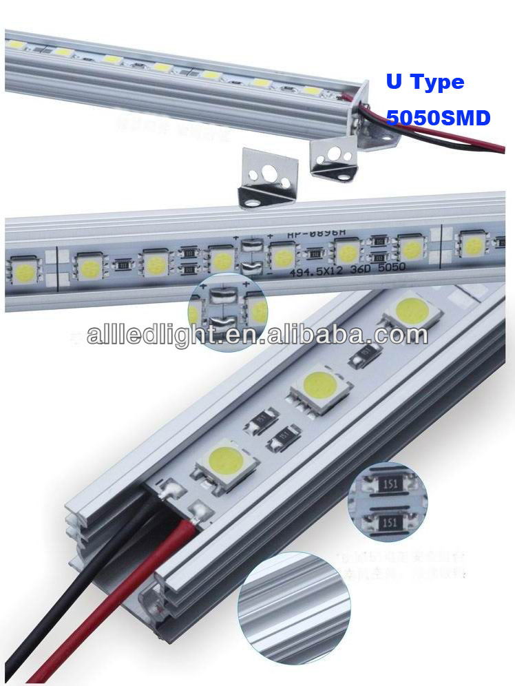 1M 8520 72 LED 12V ultra thin led strip Bar Light With Aluminium Alloy Shell