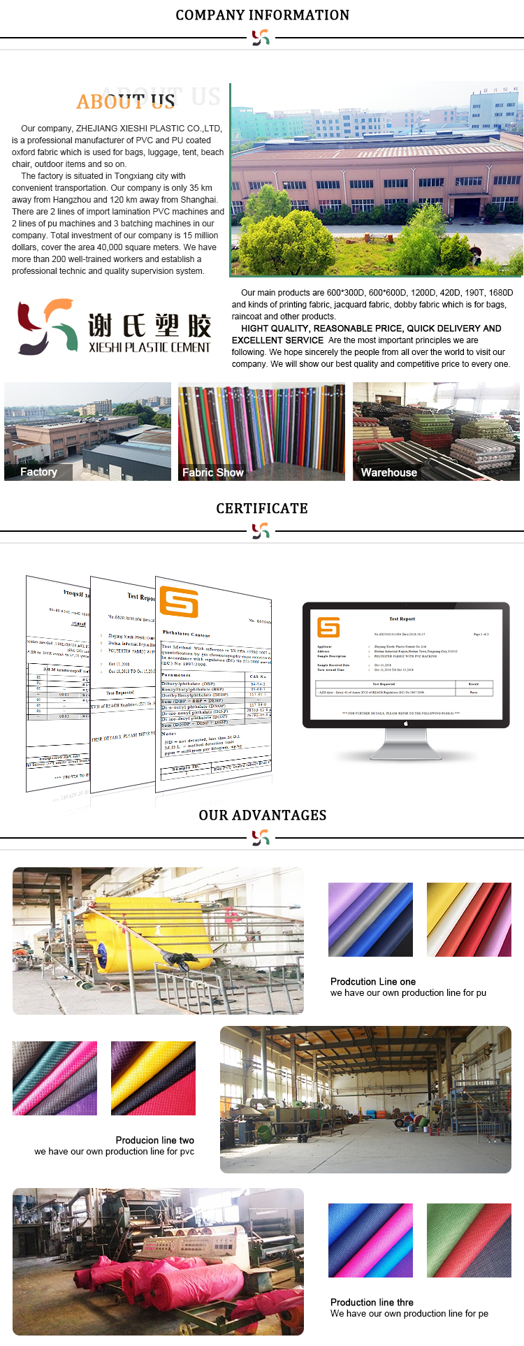 Competitive hot product light fabric vs polyester oxford cloth